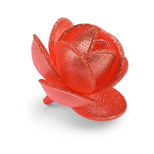 Rosa Flavia Rossa Glitter Rosso Cialda Pz 100 Modecor
